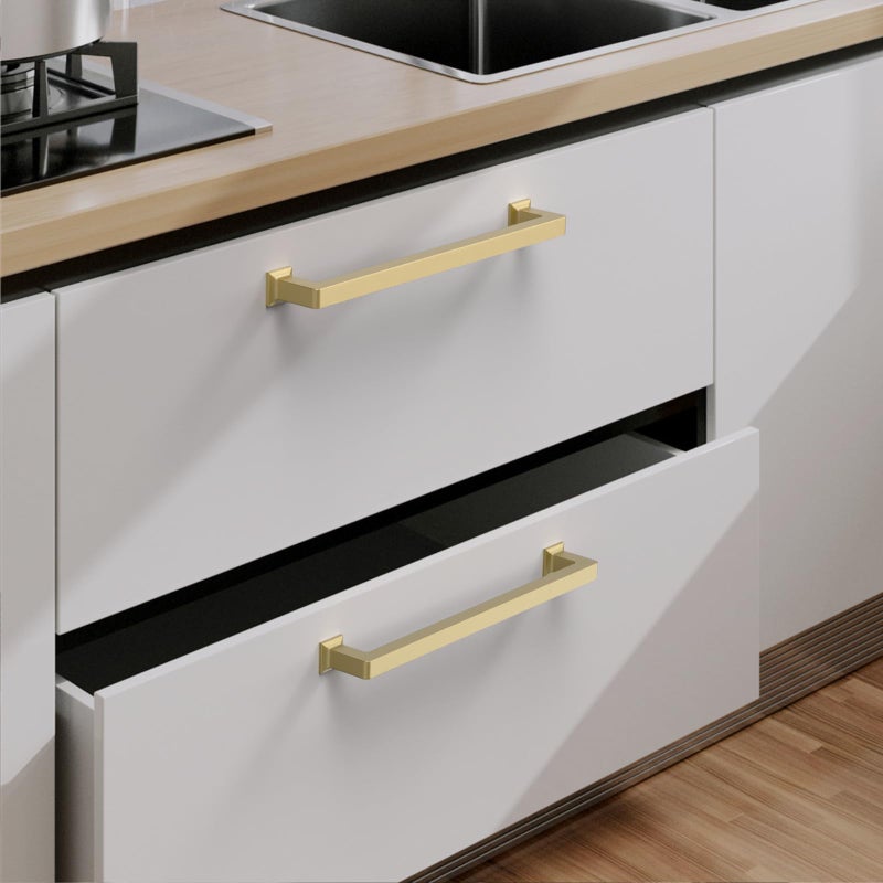 KNOKLOCK 10 Pack 8.8 Inch(224mm) Kitchen Cabinet Handles Gold Cabinet Pulls Kitchen Cabinet Hardware Drawer Pulls for Dresser Cupboard Wardrobe - Image 4